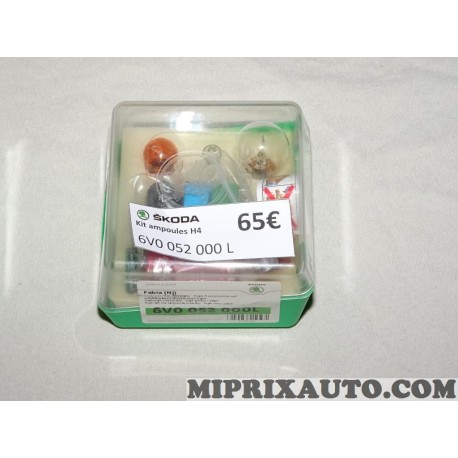 Boite ampoules et fusiblesde secours Volkswagen Audi Skoda Seat original OEM 6V0052000L 