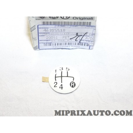 Lentille pommeau de vitesse Fiat Alfa Romeo Lancia original OEM 46315518 