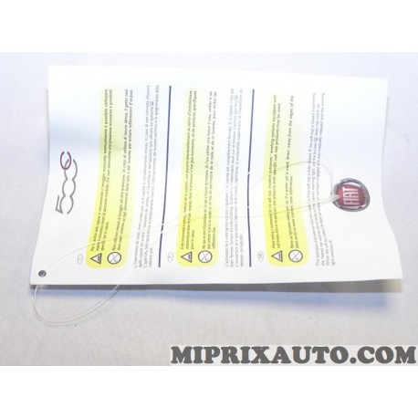 Notice supplémentaire Fiat Alfa Romeo Lancia original OEM 60397685 pour fiat 500C 500 cabriolet 