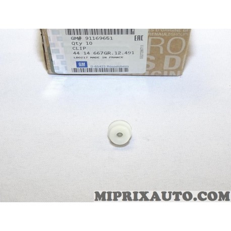 Agrafe attache taquet fixation revetement Opel Chevrolet original OEM 91169651 4414667 