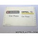 Plaquette carte car pass Opel Chevrolet original OEM 9226470 