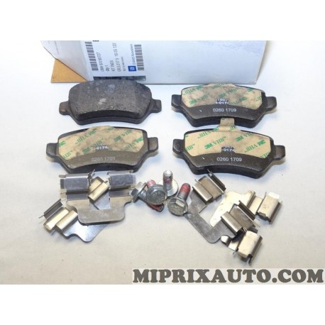 Jeux 4 plaquettes de frein Opel Chevrolet original OEM 93188727 1605122 