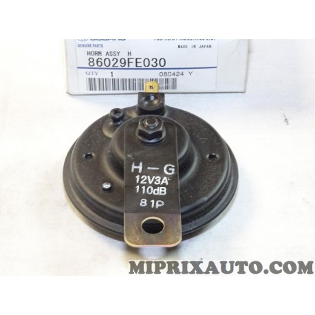 Klaxon avertisseur sonore Subaru original OEM 86029FE030 