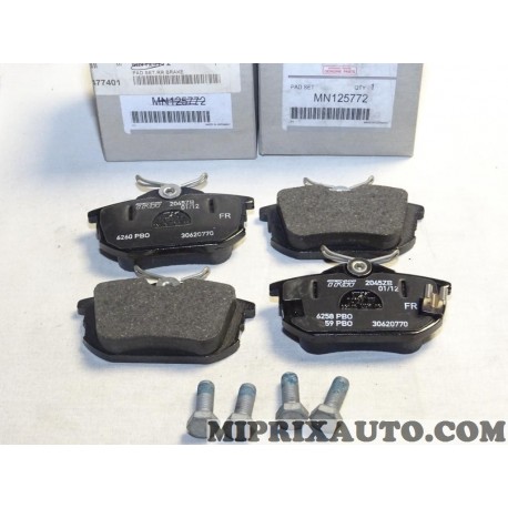 Jeux 4 plaquettes de frein Mitsubishi original OEM MN125772 