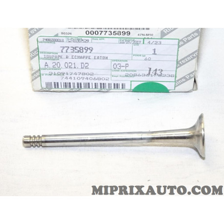 Soupape echappement Fiat Alfa Romeo Lancia original OEM 7735899 