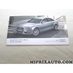 Manuel documentation notice utilisation simplifiée Volkswagen Audi Skoda Seat original OEM 1325628K040 pour audi A4 