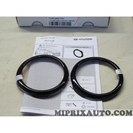 Jeu 2 contours de phare antibrouillard Hyundai Kia original OEM K7381ADE00BL K7381-ADE00-BL 