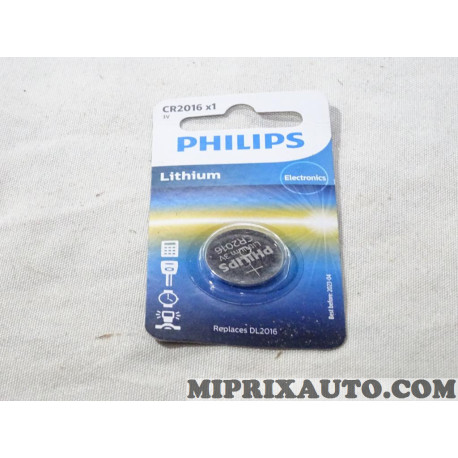 Pile ronde DLU 04/23 (sans reclamation) Philips Opel Chevrolet original OEM CR2016 