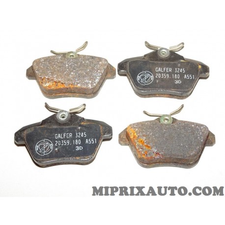 Jeux 4 plaquettes de frein (un peu oxydation) Fiat Alfa Romeo Lancia original OEM 77362768 