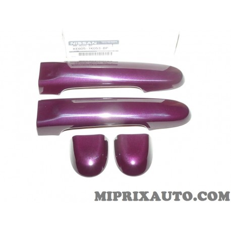 Kit Coques calotte recouvrement poignée de porte extérieur arriere violet Nissan Infiniti original OEM KE6051K053BP KE605-1K053-