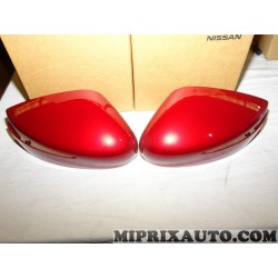 Paire coques calotte retroviseur rouge Nissan Infiniti original OEM KE9603V002RD KE960-3V002-RD pour nissan note E12 