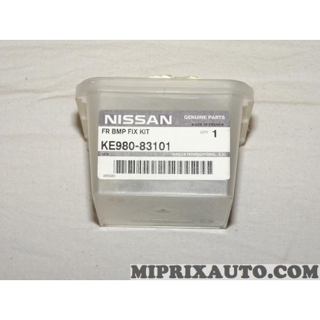 Pack agrafes de fixation Nissan Infiniti original OEM KE98083101 KE980-83101 