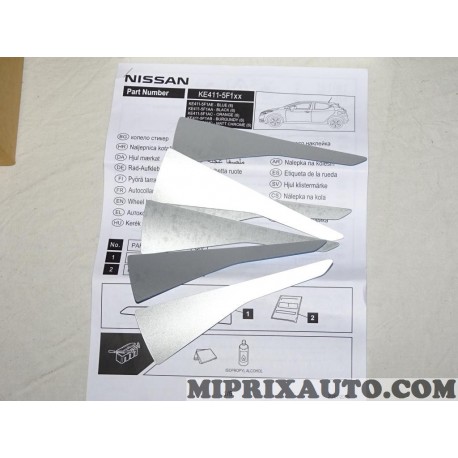 Kit revetements jante alliage gris Nissan Infiniti original OEM KE4115F1MC KE411-5F1MC 