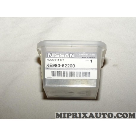 Pack agrafes de fixation Nissan Infiniti original OEM KE98062200 KE980-62200 