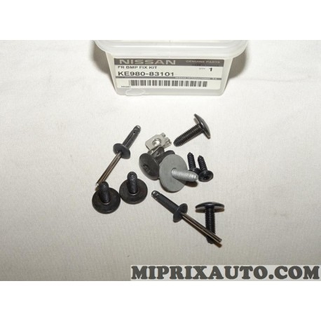 Pack agrafes attache de fixation Nissan Infiniti original OEM KE98083101 KE980-83101 