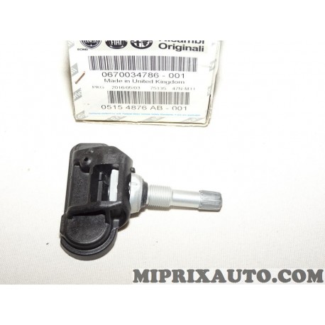 Valve TPMS gonflage de pneu Fiat Alfa Romeo Lancia original OEM 670034786 