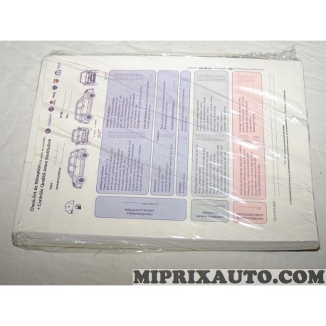 1 Paquet feuille checklist de reception et contrôle qualite avant restitution Fiat Alfa Romeo Lancia original OEM 59204235 